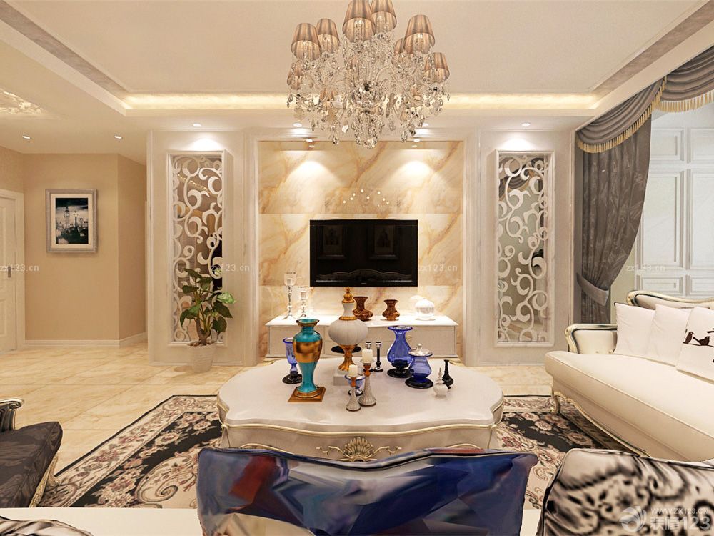 客厅窗帘设计效果图片