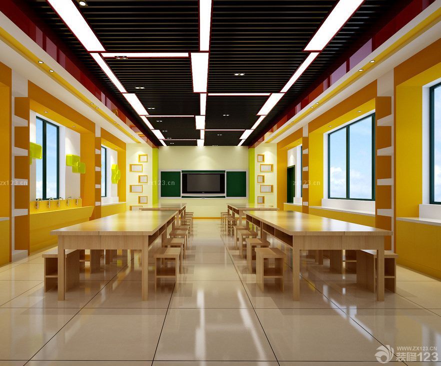 学校教室吊顶设计装修图片