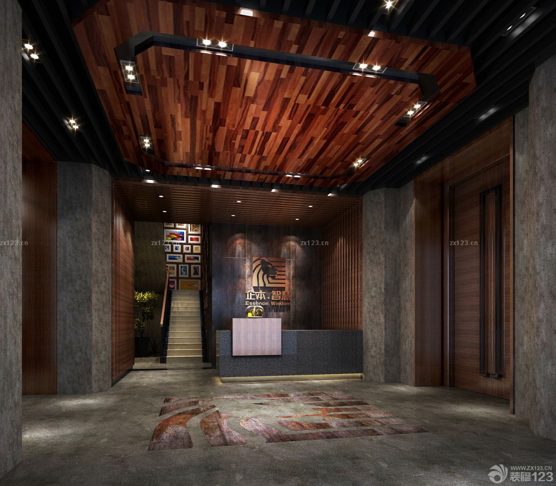 学校室内木质吊顶装修效果图片