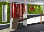 红色公司背景墙设计装修效果图片2023