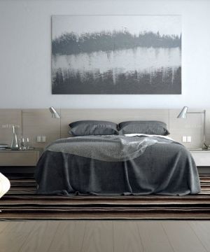 安置房60平方简装卧室床的摆放设计效果图片