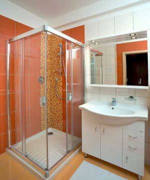 自建房卫生间淋浴房内部布置效果图片