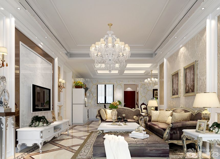 家装客厅吊灯装修效果图大全2025图片