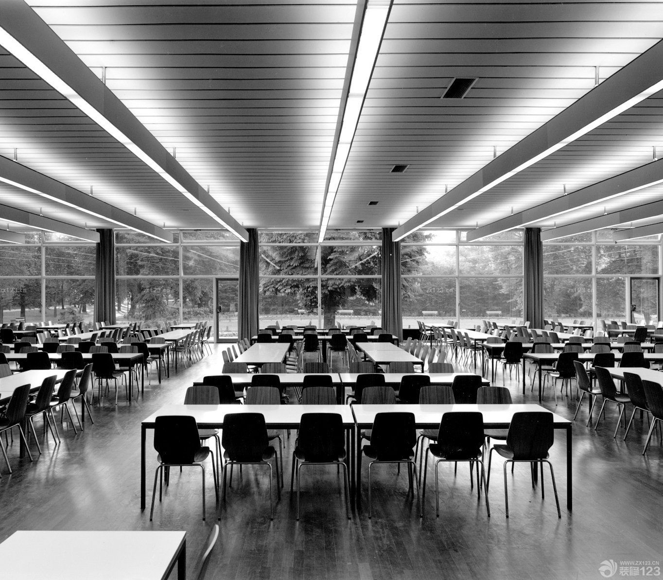 学校餐厅装修 吊顶装修效果图2025