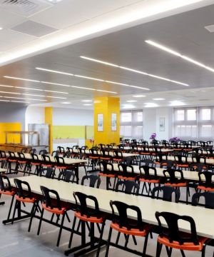 学校食堂装修效果图 吊顶装修效果图2023