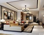 现代中式客厅装修效果图大全2025图片 装饰画装修效果图片