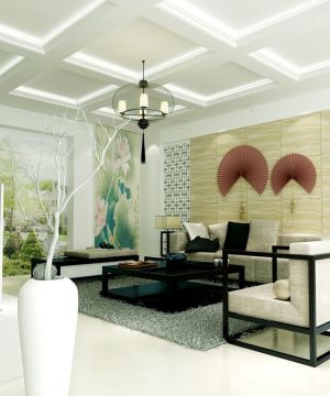 现代中式客厅装修效果图大全2023图片 沙发椅子装修效果图片