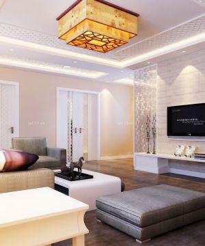 现代中式客厅装修效果图大全2023图片 客厅吸顶灯