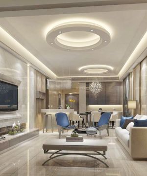 客厅连餐厅装修效果图大全2025图片 简约设计风格