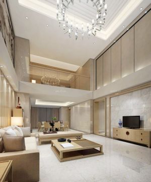 客厅连餐厅装修效果图大全2025图片 大型别墅设计