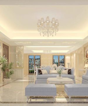 客厅连餐厅装修效果图大全2025图片 农村小别墅室内设计图