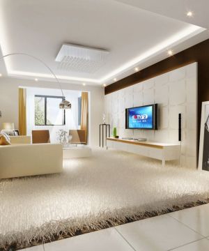 现代客厅吊顶装修效果图大全2025图片 筒灯 