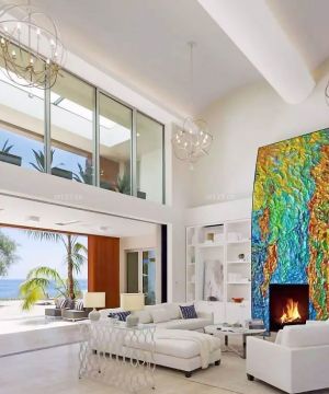 现代客厅吊顶装修效果图大全2025图片 自建别墅