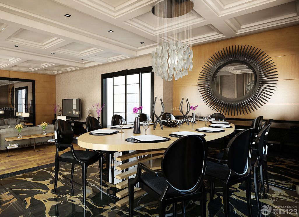 餐厅背景墙装修效果图大全2025图片 高端别墅装修