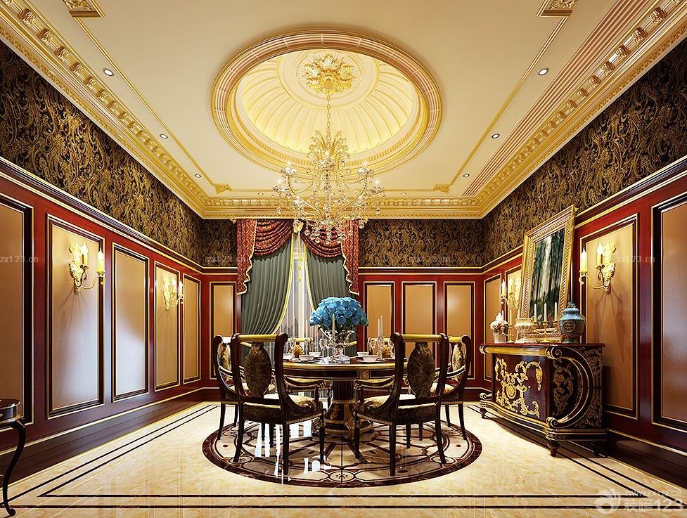 餐厅吊顶装修效果图大全2025图片 豪华别墅设计图