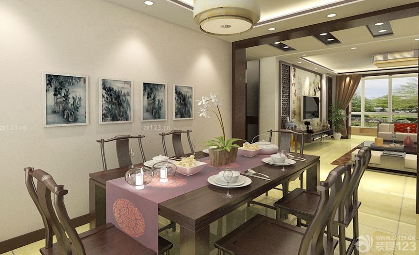 中式风格家装餐厅装修效果图片大全