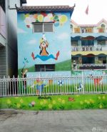 某市国立幼儿园外墙手绘墙壁画设计效果图片