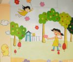 现代幼儿园手绘墙壁画图片