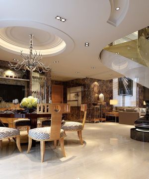 餐厅客厅装修效果图大全2025图片 自建别墅设计