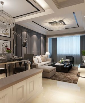 餐厅客厅装修效果图大全2025图片 现代小户型装修