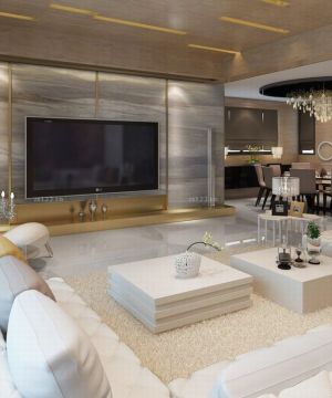 餐厅客厅装修效果图大全2025图片 现代别墅设计