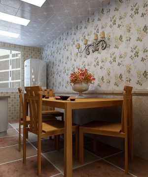 家装厨房与餐厅壁纸装修效果图片