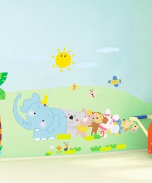 幼儿园最新室内手绘墙壁画效果图
