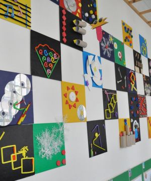 最新幼儿园室内创意照片墙设计效果图