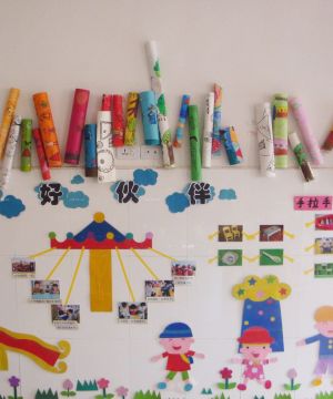 幼儿园教室室内照片墙设计效果图片大全