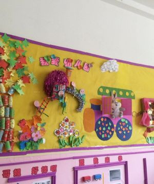 幼儿园教室室内照片墙设计效果图