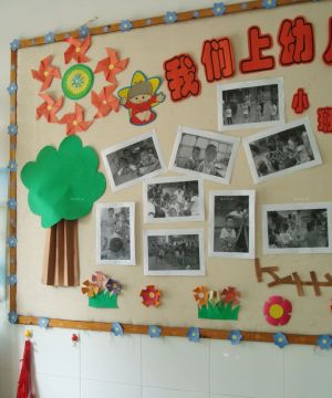 幼儿园教室照片墙设计效果图图片
