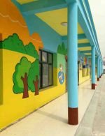 上海高档幼儿园手绘墙装修效果图片
