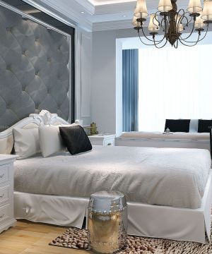 欧式风格有飘窗的卧室家具设计效果图