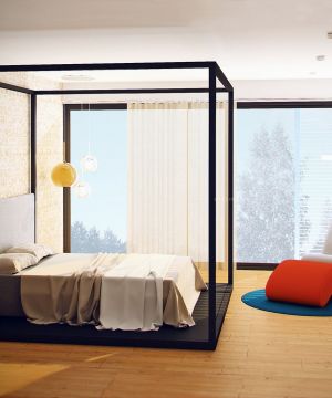 现代卧室装修效果图大全2023图片 四柱床装修效果图片