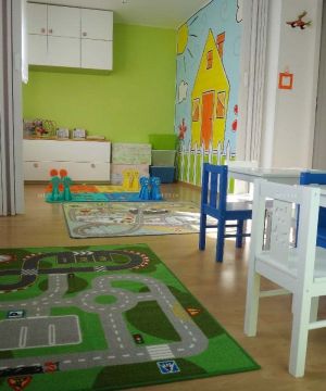 现代简约幼儿园装修效果图 地垫装修效果图片