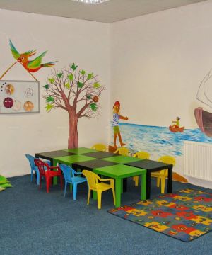 现代简约幼儿园室内地毯装修效果图片