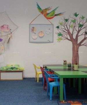 现代简约幼儿园室内墙面设计装修效果图片
