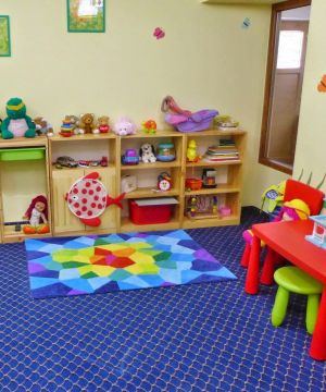 现代简约幼儿园室内地垫装修效果图片