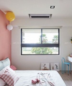 儿童房粉色墙面装修设计效果图片
