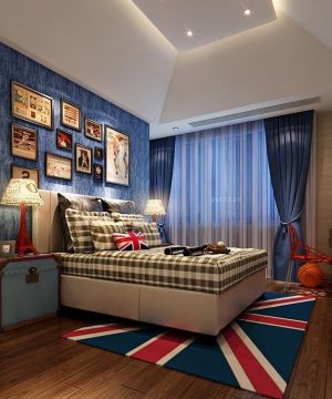 地中海风格儿童卧室墙面颜色搭配装修效果图