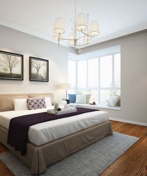 现代风格家装卧室飘窗设计效果图片