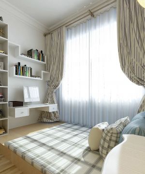 现代欧式卧室地台榻榻米床装修效果图片