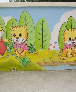 上海幼儿园手绘墙设计装修效果图图片