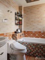 美式家居风格卫生间瓷砖颜色装修效果图片