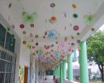 现代简约幼儿园走廊吊顶装饰设计图片