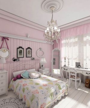 欧式女孩子卧室家具装修效果图