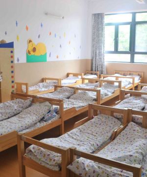 现代幼儿园简约室内小孩床设计图片