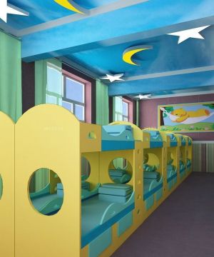 高档幼儿园小孩床设计效果图片大全