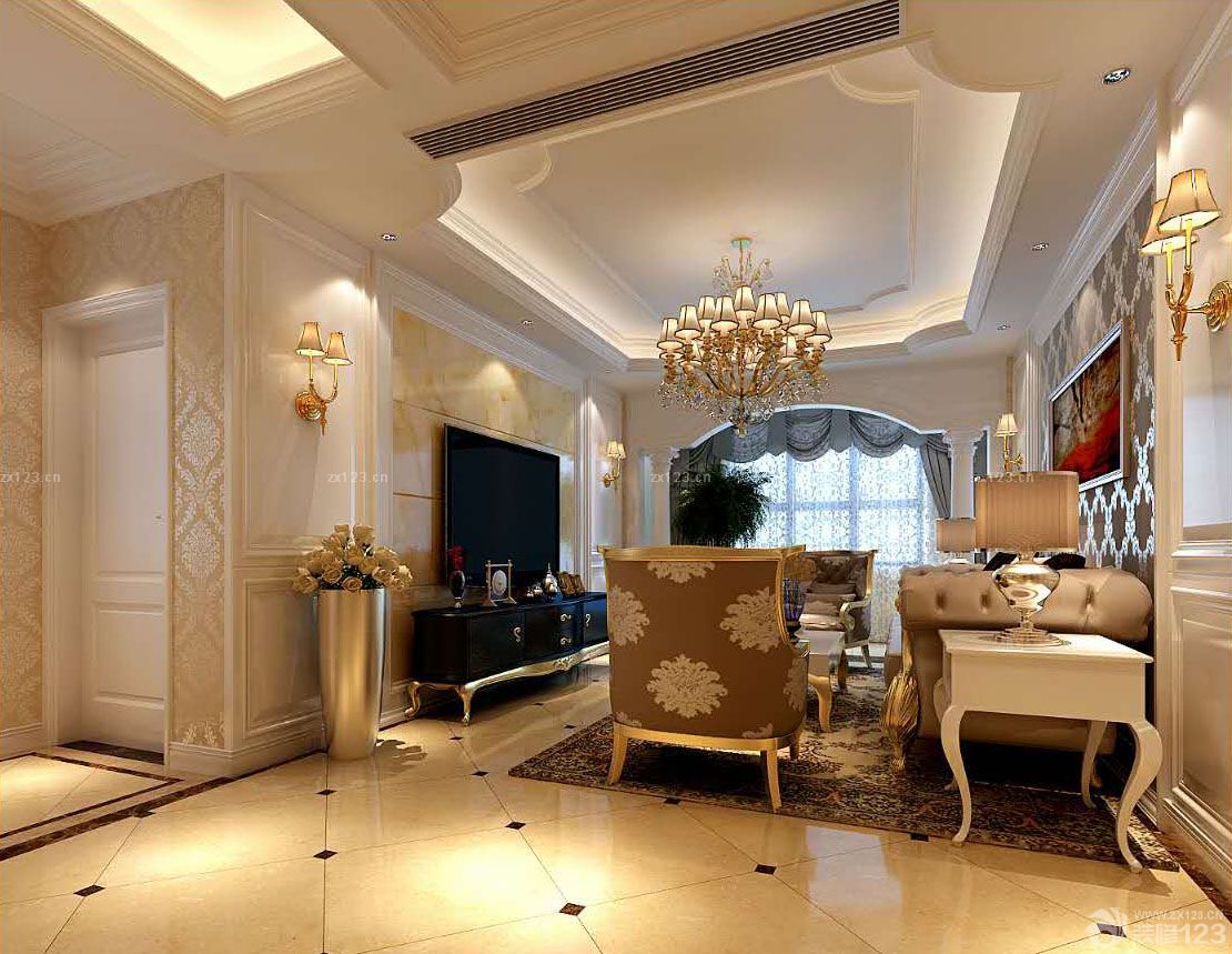 欧式风格家装客厅装修设计效果图