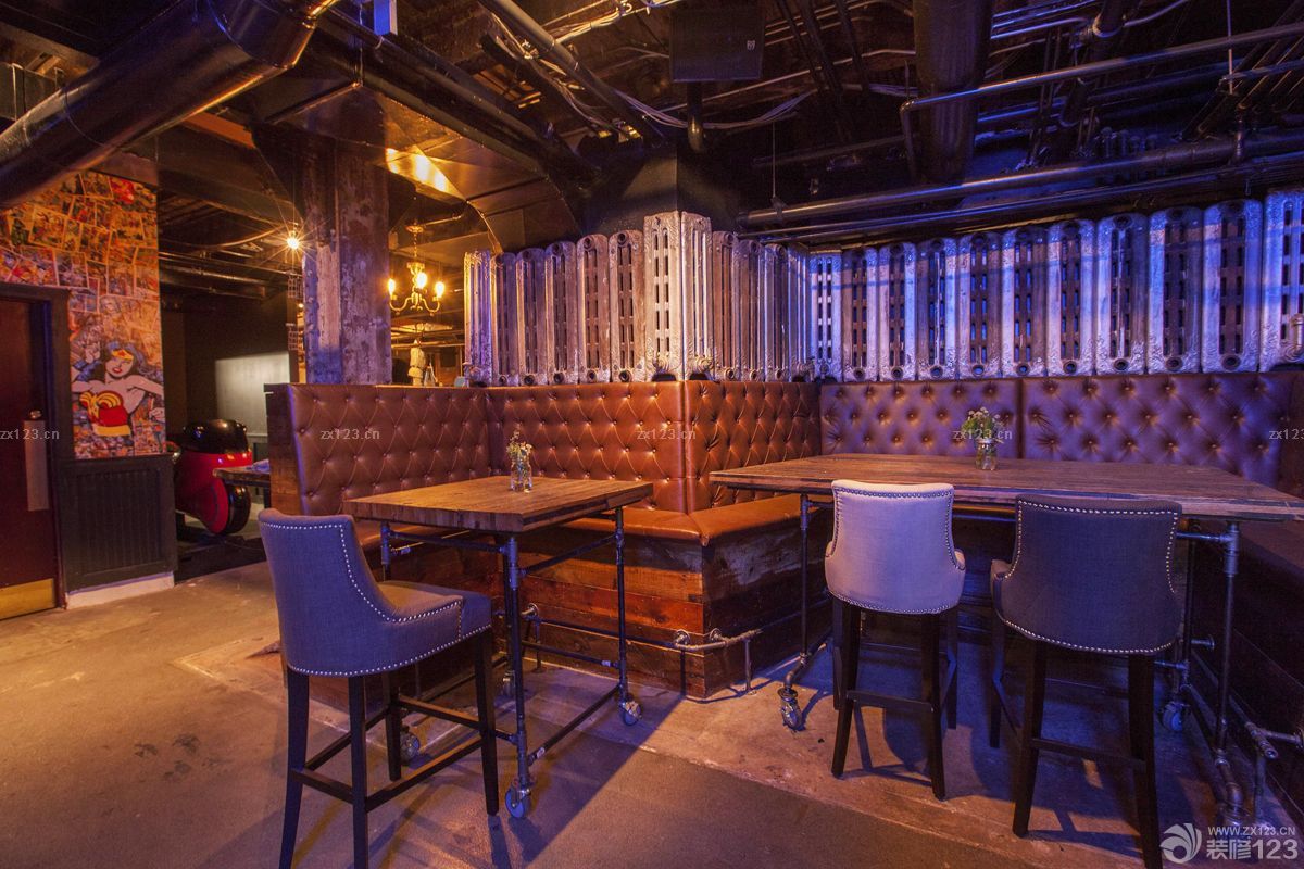 装修图片时尚大型酒吧卡座装修复古酒吧卡座装修设计复古酒吧卡座装修
